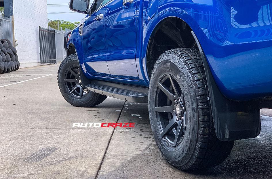 FORD RANGER AVALANCHE MATTE BLACK FRONT MILLED